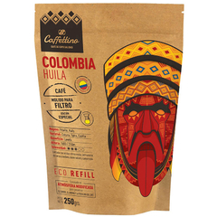 CAFE MOLIDO CAFFETTINO PARA FILTRO COLOMBIA HUILA DOY PACK X 250 GS