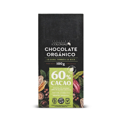 BARRA CHOCOLATE AMARGO ORGANICO 60% COLONIAL X 100 GR