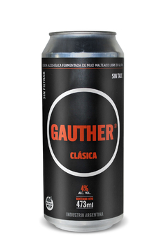 CERVEZA GAUTHER CLASICA AMERICAN LIGHT LAGER LATA X 473 CC S/TACC