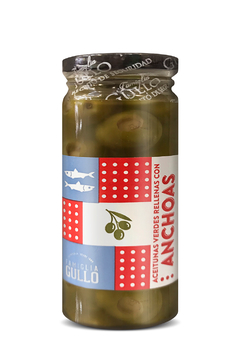 ACEITUNAS RELLENAS CON ANCHOAS GULLO VIDRIO X 200 GS