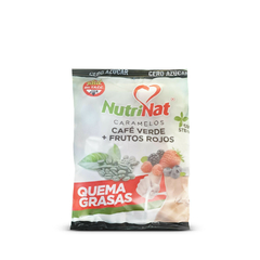 CARAMELOS DE CAFE VERDE Y FR. ROJOS C/ STEVIA NUTRINAT X 50 GS S/TACC