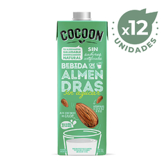 LECHE DE ALMENDRAS COCOON SIN AZUCAR X 1 LT CAJA X 12 UN