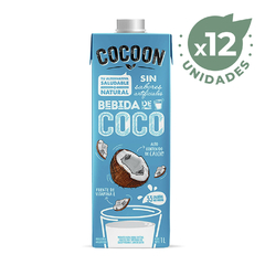 LECHE DE COCO COCOON SIN AZUCAR X 1 LT CAJA X 12 UN