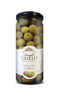 ACEIT. VERDES EXTRA GRANDES SALMUERA GULLO VIDRIO X 800 GS