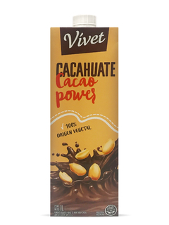 LECHE DE CACAHUATE + CACAO VIVET X 1 LT S/TACC