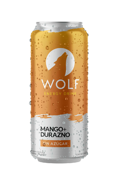 ENERGIZANTE WOLF MANGO Y DURAZNO X 473 ML S/ AZUCAR Y S/ ACOHOL