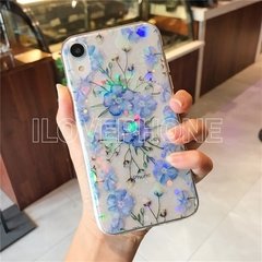 Flores con Brillo - Azul - comprar online