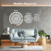 Espelho Decorativo Mandala Girassol 49,5 Cm X 49,5 Cm - comprar online