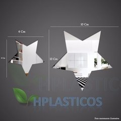 23 Estrelas De Espelho Decorativo Em Acrílico Para Quarto - comprar online