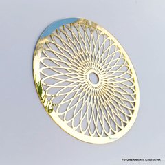 Espelho Decorativo Dourada Mandala Filtro de Sonhos Grande 49,5 Cm na internet