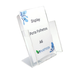 Display Porta Folhetos De Mesa Em Acrílico Cristal A6 na internet