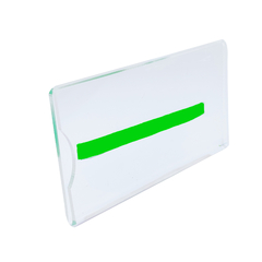 Display porta etiqueta de preço em acrílico cristal modelo U Nº 4