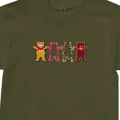Camiseta Grizzly Bear Stickers (Verde Militar) - comprar online