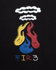 Camiseta Fire Colour Flames (Preta) - Z42 boardshop