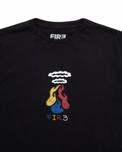 Camiseta Fire Colour Flames (Preta) na internet