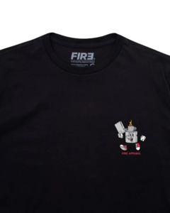 Camiseta Fire Zippo Cartoon (Preto) - comprar online