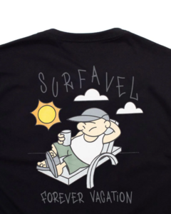 Camiseta Surfavel Forever Vacation (Preta) - Z42 boardshop