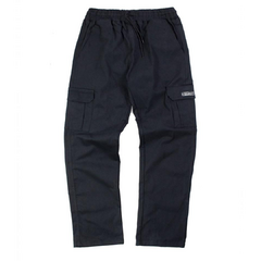 Calça Cargo Sarja Fire Reta (Preta)