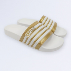 CHINELO SLIDE QIX MISSY - LISTRADO DOURADO - comprar online