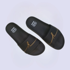 Chinelo Slide Hocks Filigrama Black Golden - comprar online