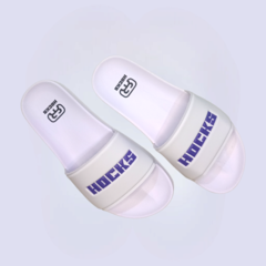 Chinelo Slide Hocks White Purple - comprar online