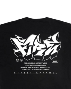 Camiseta Fire Street Apparel 020 (Preto) - Z42 boardshop