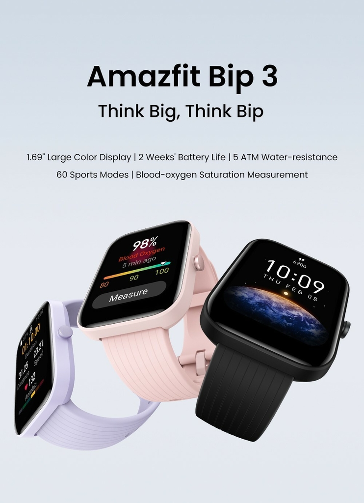 Reloj Inteligente Smartwatch Amazfit Bip 3 Rosa