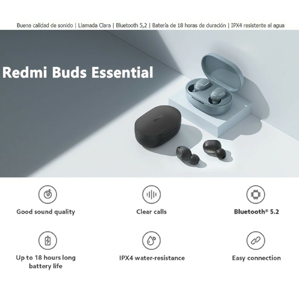Xiaomi-auriculares inalámbricos Redmi Buds Essential, cascos con