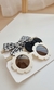 Kit de óculos e laços Preto e branco