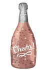 Globo Botella Champagne Rosa de 75cm