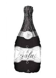 Globo Champagne botella Negra 75cm ( Ideal Deco Feliz Año) - comprar online