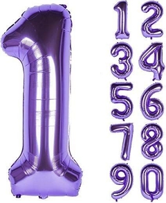 Globos Número Violeta de 70cm en internet