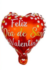 GLOBO CORAZON DIA DE LOS ENAMORADOS DE 25CM - Papelera Pilar Manualidades