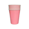 6 Vaso de polipapel laminado Rosa 260cc