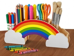 Organizador arcoiris para pintar - Papelera Pilar Manualidades