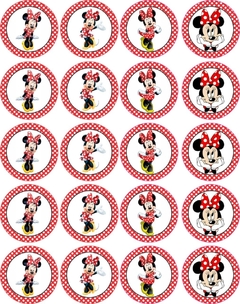 Plancha de 20 calcos Minnie y Mickey mouse - comprar online
