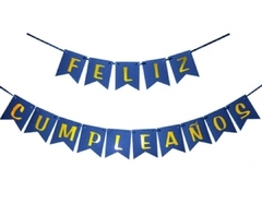 BANDERIN FELIZ CUMPLEAÑOS BLANCO MATE –