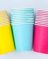 6 vasos de Polipapel colores Fuertes