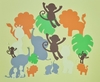 10 figuras Troqueladas "Animalitos de la selva"