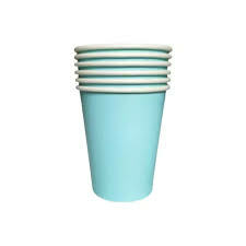 6 Vaso de polipapel laminado Celeste 260cc