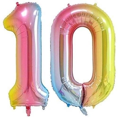 Globo de numero multicolor 16'' - comprar online