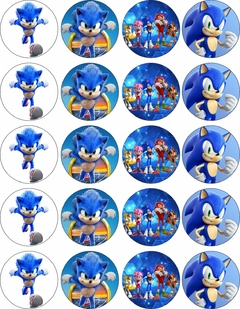 Plancha de 20 calcos de Sonic