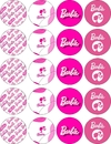 20 calcos de Barbie