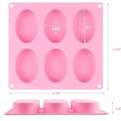 Molde de Silicona para 6 jabones Ovalados en internet