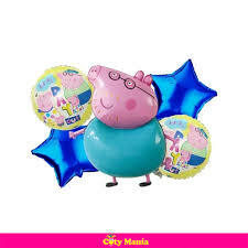 Kit de 5 globos Metalizados de Peppa pig personajes en internet