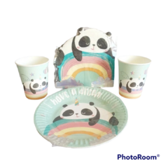 6 Vasos Panda de polipapel - comprar online