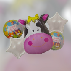 Kit de 5 globos Vaca