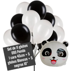 Set de 11 globos Panda