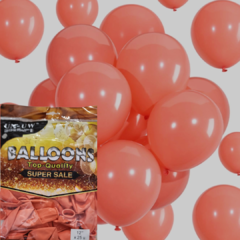 50 Globos latex 10¨ Coral