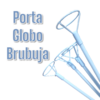 1 Porta Globo Burbuja Celeste 40cm